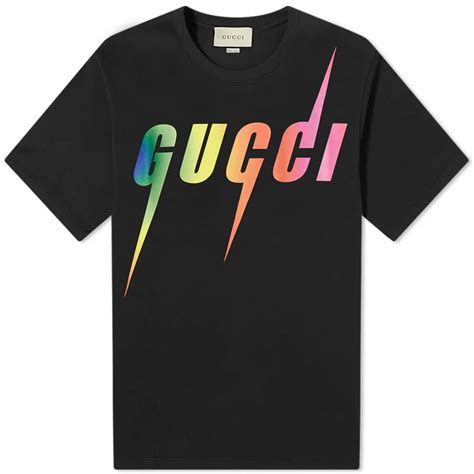 gucci rainbow t shirt|gucci v neck t shirt.